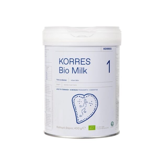 Korres Γάλα σε Σκόνη Bio Milk 1 0m+ 400gr χωρίς Γλουτένη