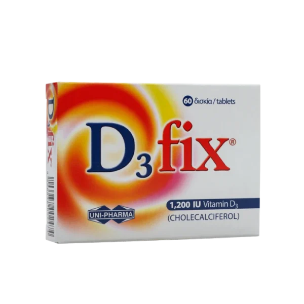 Uni-Pharma D3 Fix Βιταμίνη 1200iu 60 ταμπλέτες