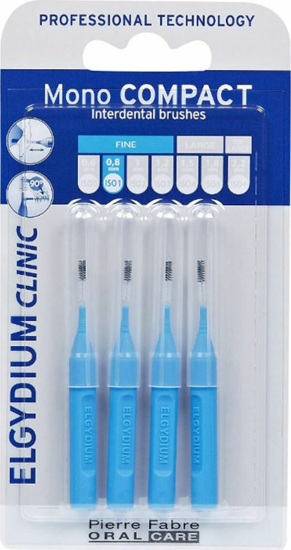 Elgydium Clinic Mono Compact Μεσοδόντια Βουρτσάκια 0.4mm Μπλε 4τμχ - Image 2