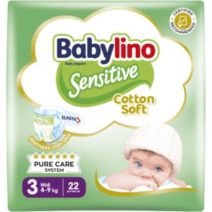 Babylino Sensitive with Chamomile Πάνες με Αυτοκόλλητο No. 3 για 4-9kg 22τμχ