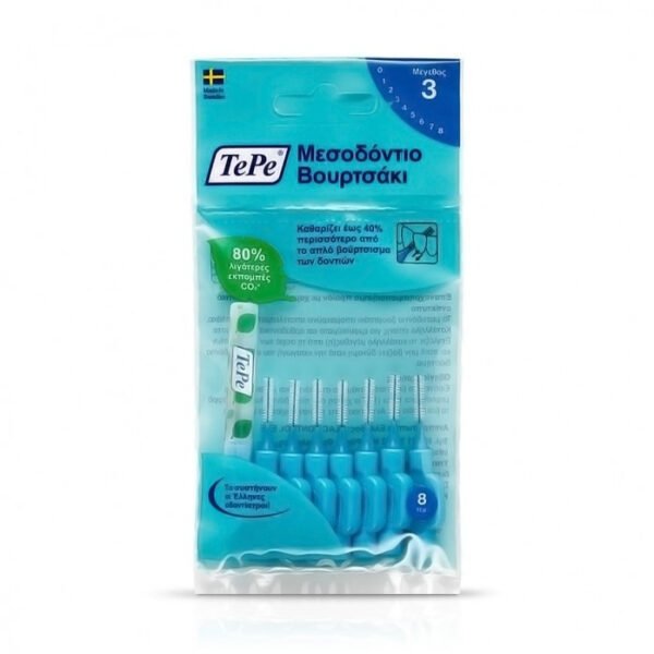 TePe Original Μεσοδόντια Βουρτσάκια 0.6mm Μπλε 8τμχ