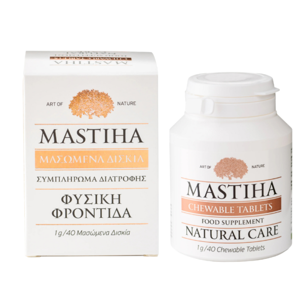 MastihaShop Natural Care Συμπλήρωμα Διατροφής με Μαστίχα Χίου για το Πεπτικό Σύστημα 1gr x 40 Μασώμενα Δισκία