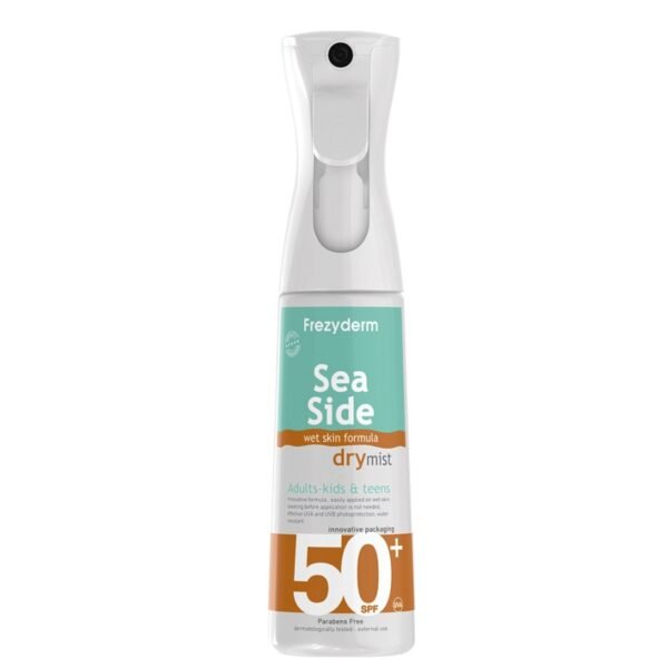 Frezyderm Sea Side Dry Mist Αδιάβροχη Αντηλιακή Λοσιόν Προσώπου και Σώματος SPF50 σε Spray 300ml