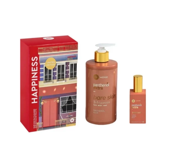 Medisei Panthenol Extra Happiness Set Περιποίησης με Καθαριστικό 3σε1 500ml & Eau de Toilette 50ml