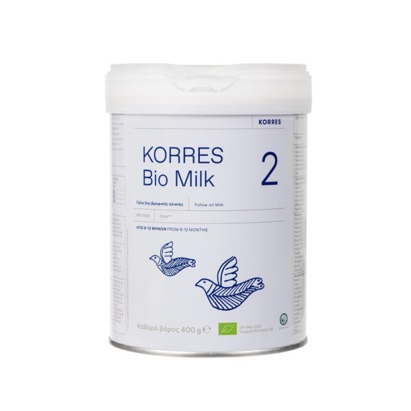 Korres Bio-Milk Βιολογικό Αγελαδινό Γάλα χωρίς Γλουτένη για Βρέφη 2 (6-12 μηνών) 400gr