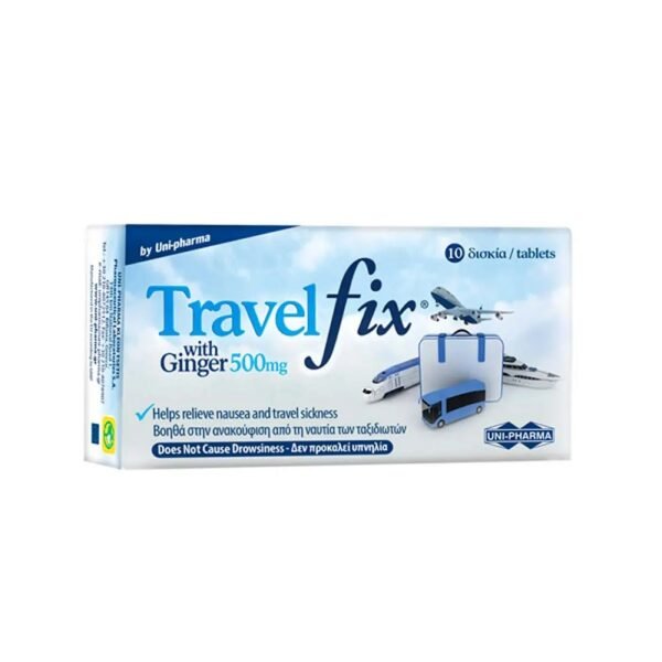 Travel Fix with Ginger 500mg 10tabs
