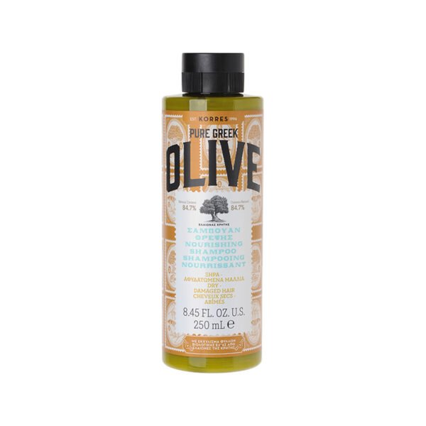 Korres Pure Greek Nourishing Σαμπουάν για Αναδόμηση/Θρέψη για Ξηρά Μαλλιά 250ml
