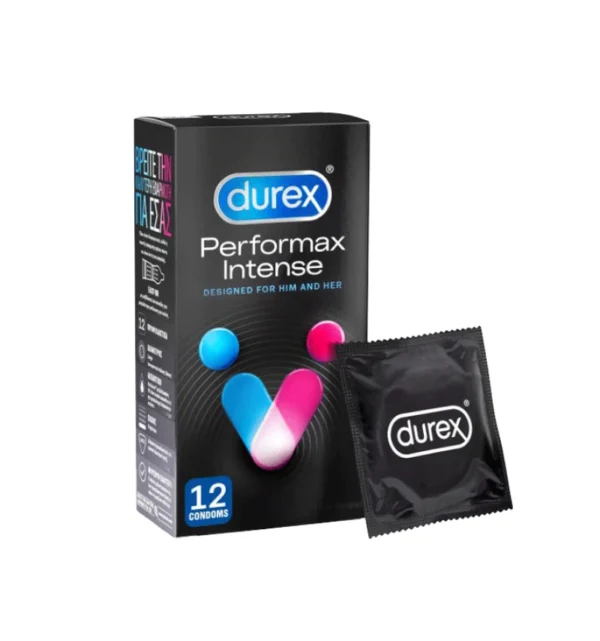 Durex Προφυλακτικά Performax Intense με Επιβραδυντικό και Ραβδώσεις 12τμχ