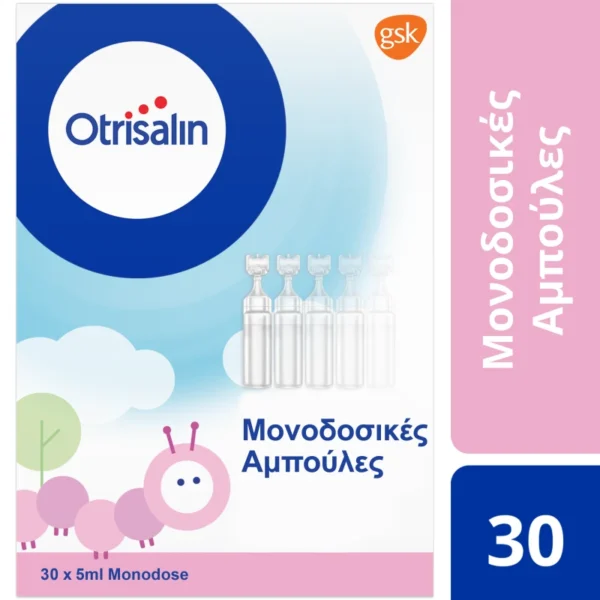 Otrisalin Single Use Plastic Ampoules Αμπούλες Φυσιολογικού Ορού για Βρέφη και Παιδιά 30x5ml