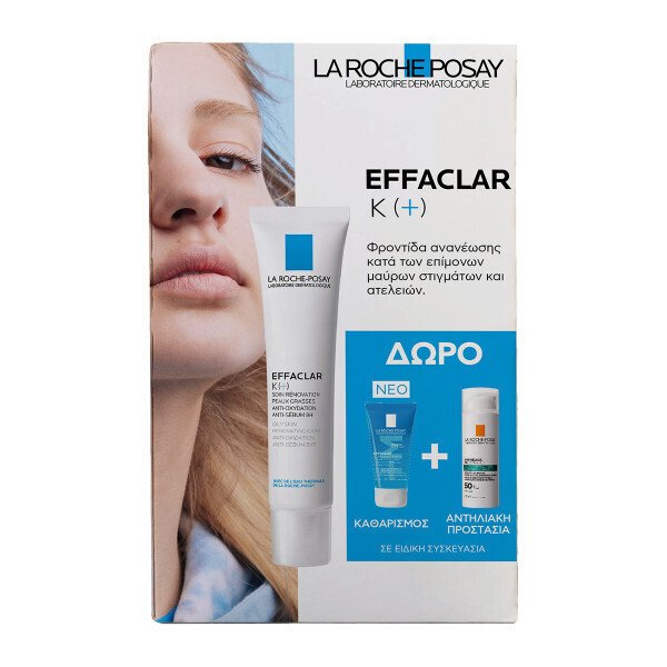 La Roche Posay Effaclar K(+) Oily Skin Cream 40ml Με Effaclar Gel 50ml & Anthelios Oil Correct Spf 50+ 3ml