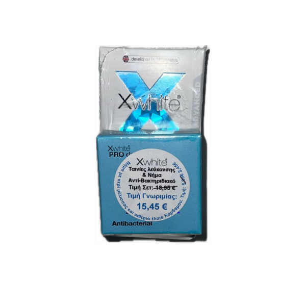 Xwhite Express 3 Days 12Ταινίες Λεύκανσης για 2 φορές Ταχύτερη Λεύκανση σε 3 μέρες, ΠΡΟΣΦΟΡΑ μαζί με Αντιβακτηριδιακό Οδοντικό νήμα