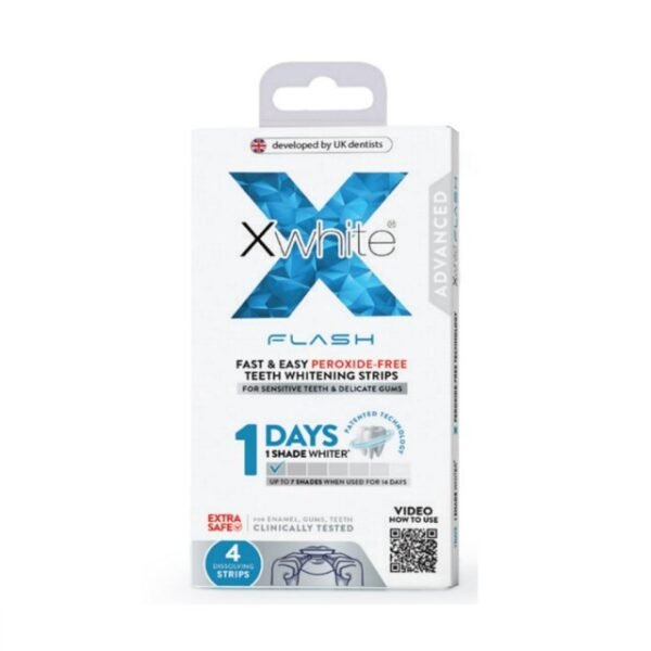 Xwhite Flash 1 Day 4ταινίες (Επαγγελματικές Ταινίες Λεύκανσης Δοντιών για Λεύκανση σε 1 Ημέρα)