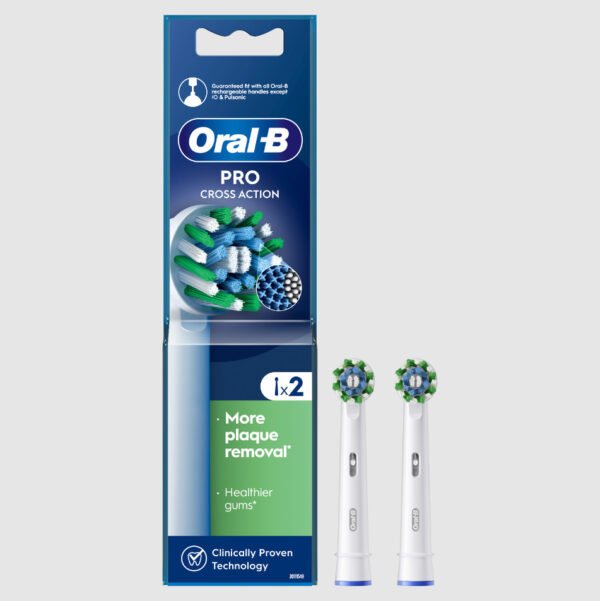 Oral-B Cross Action Ανταλλακτικές Κεφαλές για Ηλεκτρική Οδοντόβουρτσα 2τμχ