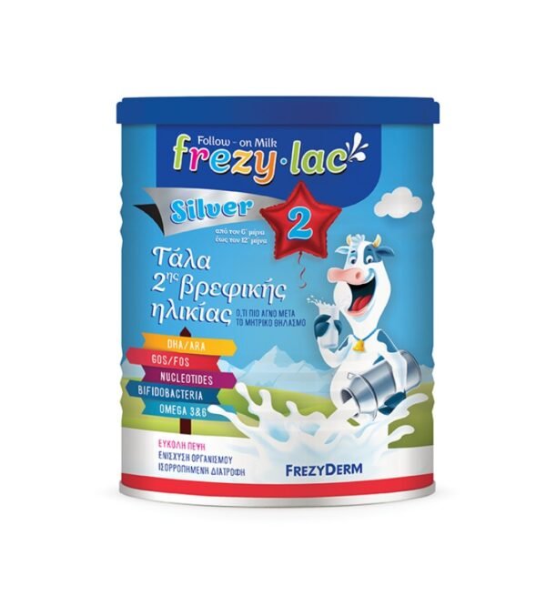 Frezylac Silver 2, Αγελαδινό Γάλα για Βρέφη από τον 6 έως τον 12 μήνα, 400gr