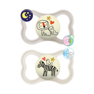 Mam Supreme Night Ορθοδοντικές Πιπίλες Σιλικόνης Νυκτός Unisex 6-16m, 2 Τεμάχια