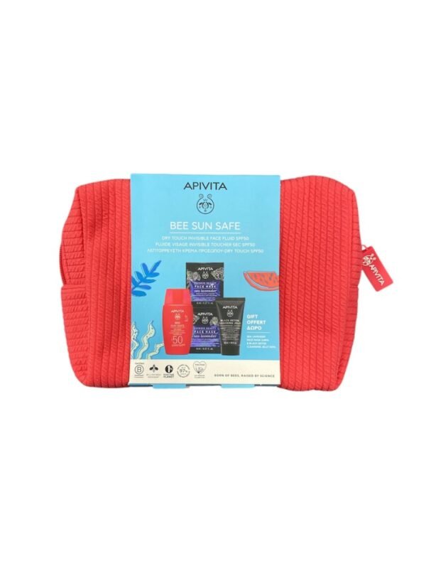 Apivita Bee Sun Safe Dry Touch Invisible Face Fluid SPF50 50ml + Τζελ Καθαρισμού 50ml + Μάσκα Προσώπου Θαλάσσια Λεβάντα 2x8ml