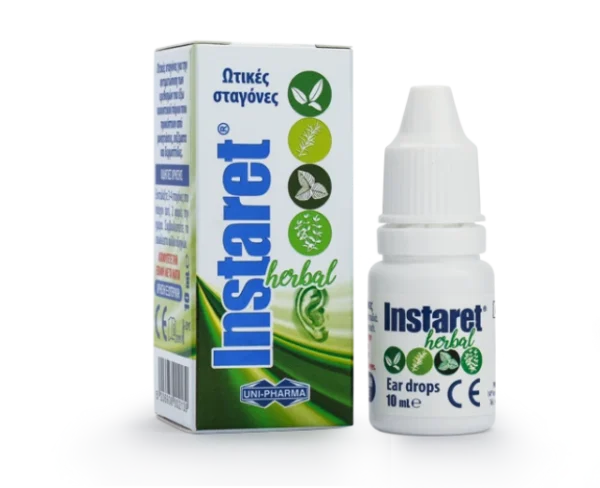 Uni pharma Instaret Herbal Ear Drops, Ωτικές Σταγόνες 10ml