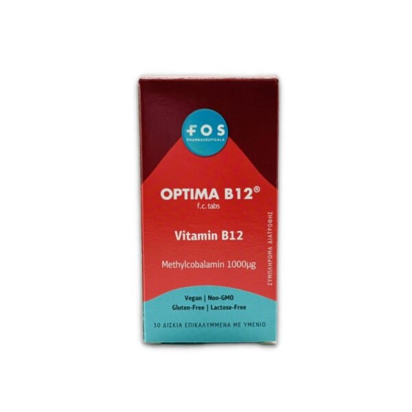 FOS Optima B12 Methylcobalamin Βιταμίνη για την Υγεία του Νευρικού Συστήματος 1000mg 30 ταμπλέτες