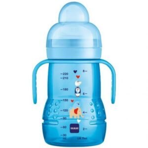 Mam Trainer+ Cup Μπιμπερό Μετάβασης σε Ποτηράκι 4m+ Μπλε, 220ml