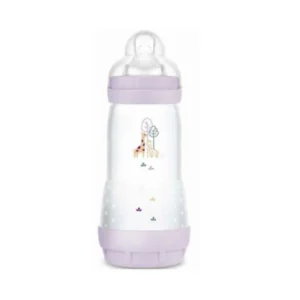 Mam Easy Start Anti-Colic Bottle 4m+ Μωβ Γάτες, 320ml