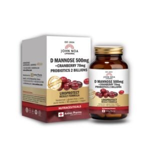 John Noa Liposomal D Mannose 500mg plus Cranberry plus Probiotics 30caps