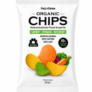 Frezyderm Organic Chips Carrot-Spinach-Beetroot, Βιολογικό Σνακ από Λαχανικά, 85g