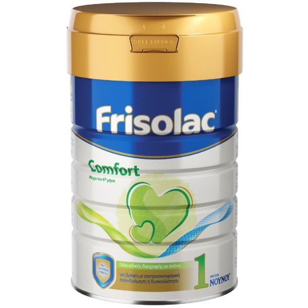 Frisolac Comfort 1 0m+ 800gr (Γάλα σε Σκόνη για Βρέφη με Γαστροοισοφαγική Παλινδρόμηση ή Δυσκοιλιότητα έως 6 Μηνών)