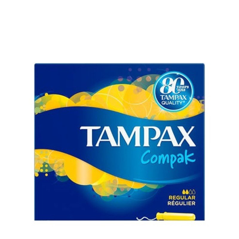 TAMPAX Compak Regular Ταμπόν με Απλικατέρ Υψηλής Απορροφητικότητας, 16 τεμάχια
