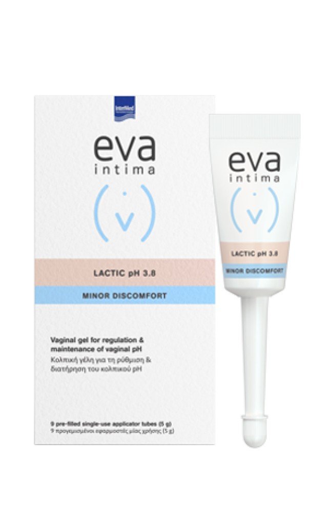 InterMed Eva Intima Lactic Gel (9 προγεμισμένοι με γέλη κολπικοί εφαρμοστές μίας χρήσης)